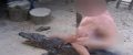 رابطه جنسی پیرمردی با تمساح ماده + عکس